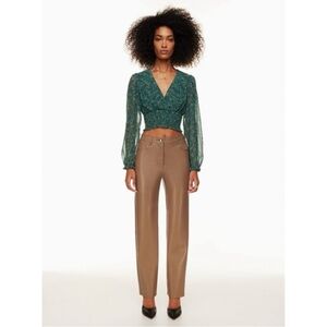 Wilfred The Melina Faux Leather Brown Pants Size 00